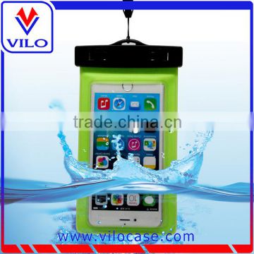 Colorful universal clear cover pouch waterproof case with neck strap                        
                                                Quality Choice