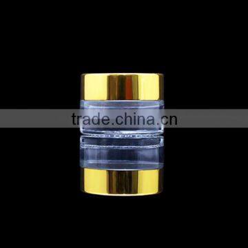 wholesale 20g glass jar with alumininum golden lid cream jar glass