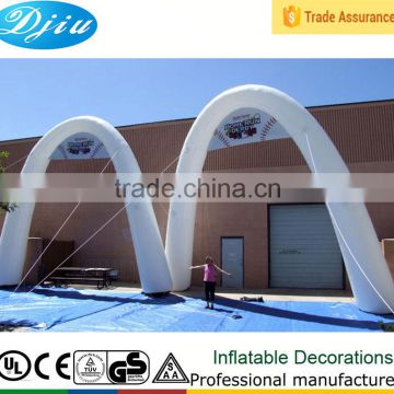 DJ-GM-20 M type inflatable white giant advertising arch equipment inflatable bouncer