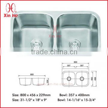 SUS304 washing basin stainless steel sink for kitchen