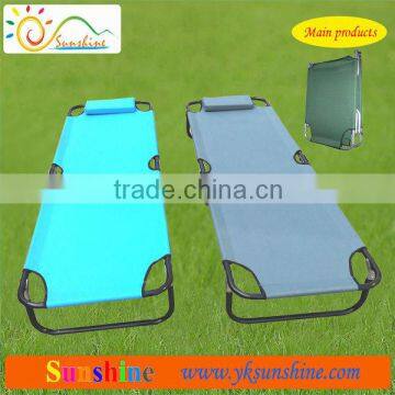 Folding beach bed, Camping foldable bed, Metal folding bed