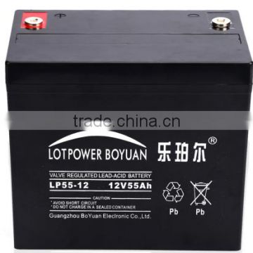 CE ROHS 55Ah 12V Ups / Eps Rechargeable Vrla Battery