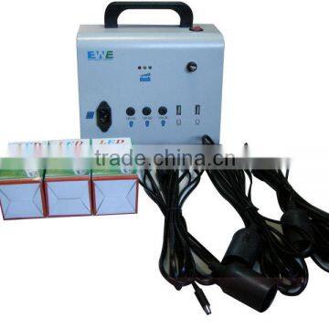 Wholesale 10W home lighting system made by chinese supplier/mini solar lighting kits for christmas