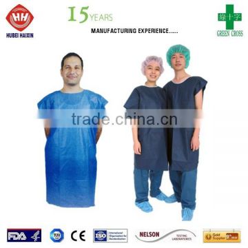 China Protective Nonwoven Patient Gown