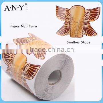 ANY Crystal Beauty Nails Design Sallow Shape Paper Dual Form Nail System Oval Nails