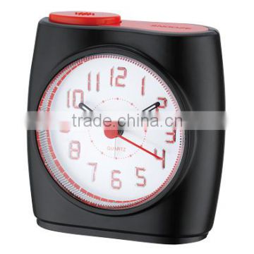 3D arabic numbers touch LED light alarm clock