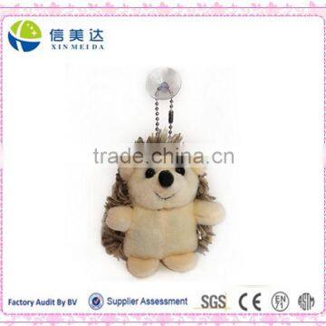 Happy Hedgehog Plush Stuffed Animal Keychain - Hanging Toy Doll, Lucky Charm & Ornament