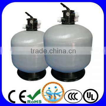 Top-mount swimming pool valve sand filter