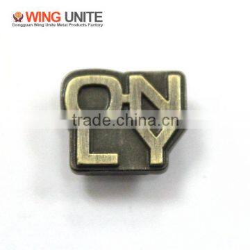 High Quality custom brand logo metal plate for garment accessory