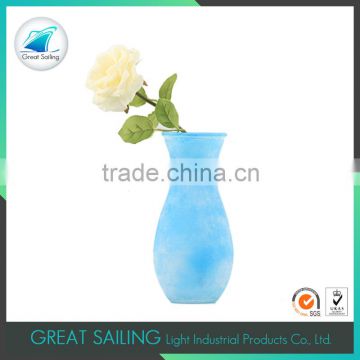 fresh style ocean blue tall wedding glass vases