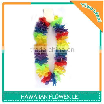 Rainbow Wedding Polyester Hawaiian Flower Lei Garland