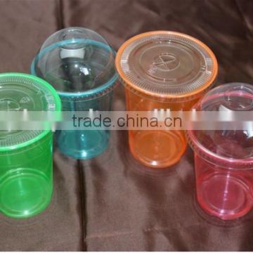 Disposable Colorful PET Plastic Cup with Lid