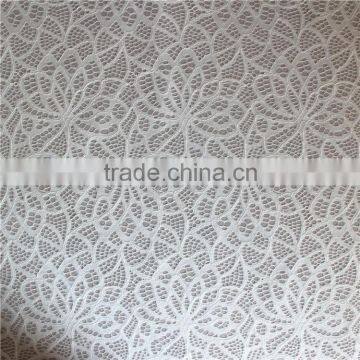 Fashion embroidery lace fabrics on organza for curtain/prom dresses