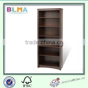 High quality cheap dark cherry wood bookcase for home furniture