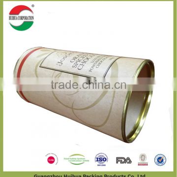 Metal lids Paper tube composite cans
