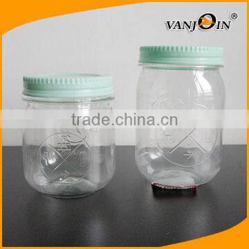 Food Grade Empty Plastic Jars 250ml / 550ml Disposable Plastic Food Containers