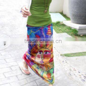 Indian Vintage Silk Saree Wrap Skirt/Simmias beach skirt