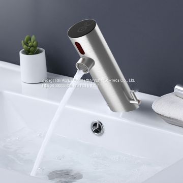 Overtime Protection Touchless Bathroom Faucet Brass Body
