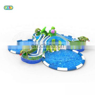lotus and frog china commercial inflatable water park for sale