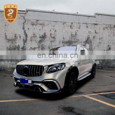 TC Style carbon fiber front lip wheel eyebrow spoiler for Bens GLC63S