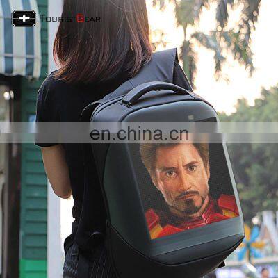 2020 trend new creative LED backpack durable nylon + PU material advertising computer backpack mochilas logo custom factory dire