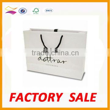 Custom cheap white paper shopping bag with logo print                        
                                                Quality Choice