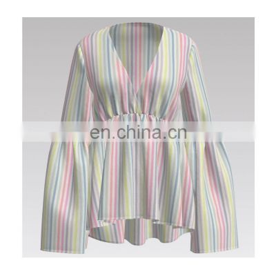 Colorful Stripe BCI  Cotton Poplin Fabric for Spring and Summer Shirt
