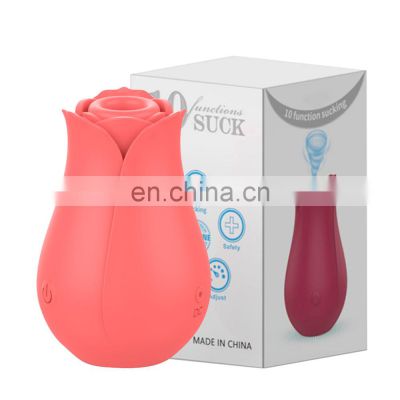 2022 Rose-shaped Women's Masturbator Sucking Nipple Sucker Mouth Licking Clitoris Vibrator Adult Stimulation Female Sex Toys%