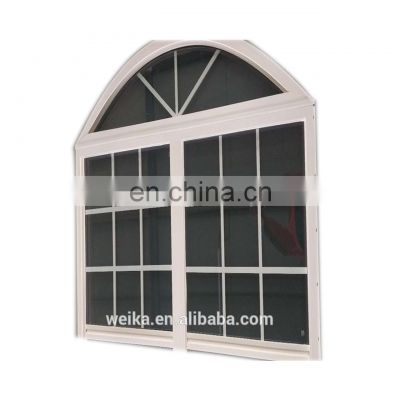 aluminium australian standard arch economical upvc arch windows sliding curved glass windows