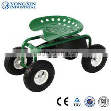 GC001 Rolling Work Seat/ Garden seat Cart with tractor seat