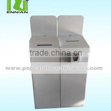 Custom White Cardboard Donation Box Display
