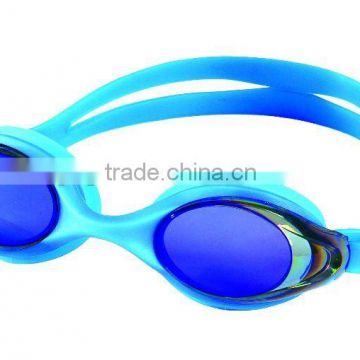 Hot selling one piece style of swimming goggles,popular adult swim goggles,small faces swim glasses