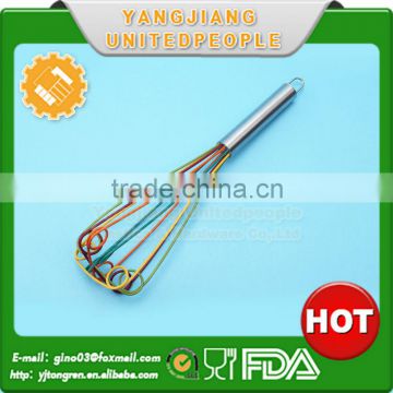 Fashion Design Stainless Steel Handle Silicone Eggbeater