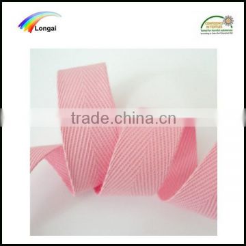Shijiazhuang Longai hotsale high-class herringbone polyester garment woven webbing