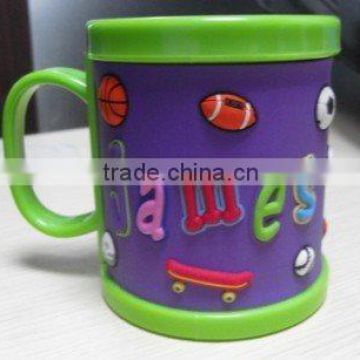 custom promotional drink mug eco-friendly soft pvc