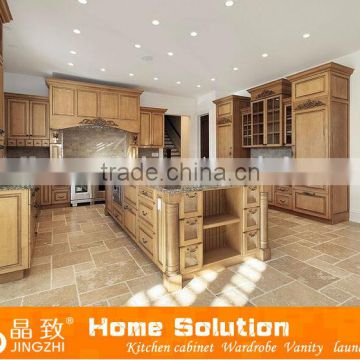 American style frameless kitchen cabinet customized solid wood kitchen cabinet