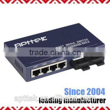 high quality 4 port industrial fiber ethernet media swtich