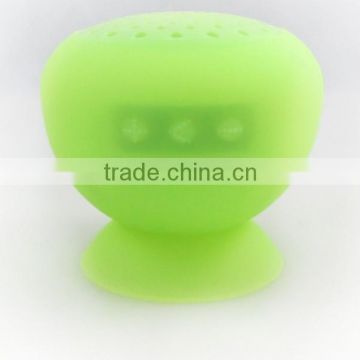 Vibrant green mini dustproof bluetooth speakers with suction cup hands free wall speakers