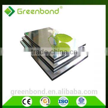 Greenbond mirror aluminium composite panel acp acm wall tile panel sheet