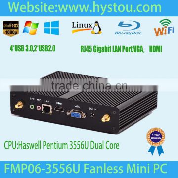 cheap mini pc Intel Processor Brand Haswell 4th pentium3556U IntelHD 1080P resolution Dual RAM, mini pc dual antenna wifi