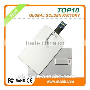 Hot sale newest design thin credit card usb flash drives with CE FCC RoHS