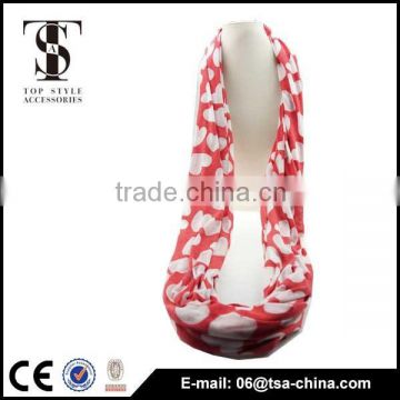 heart pattern popular 2015 girl Jersey Scarf loop scarf