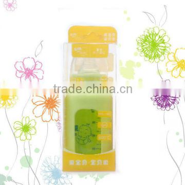 Glass Baby milk Bottle With Silicone Sleeve baby bottle manufacturing