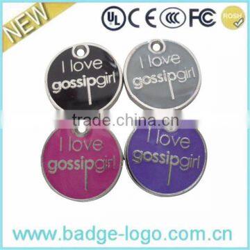 Stylish Round Enamel Metal Tag Pendant Wholesale