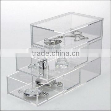 Super quality hot-sale clear cube makeup acrylic organizer