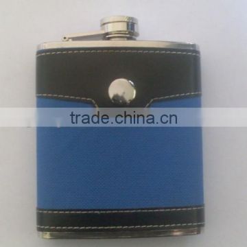 New style best sell leather cover hip flask