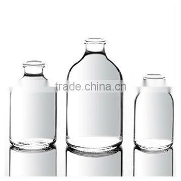 different sizes of moulded glass vials