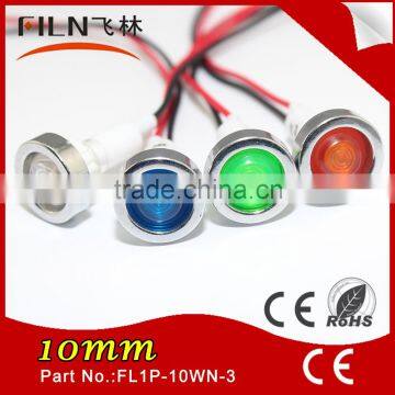 10mm 12v mini led indicator light price low with 20cm wire FILN brand