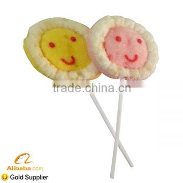 Wholesale customized mix colors animal shaped marshmallow lollipop candy