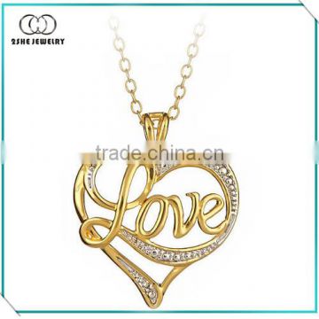 Hot Sale Silver Love gold necklaces for women